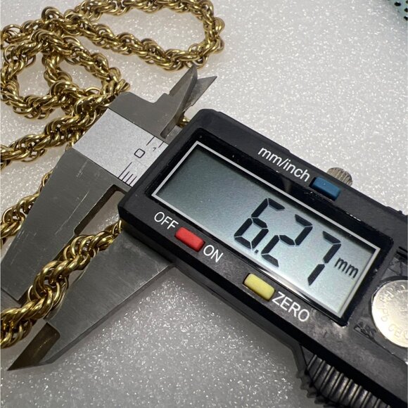 Monet 56" 6.25mm Chunky Chain Twisted Rope Necklace Gold Tone Classic - Picture 8 of 8